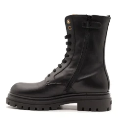 Anfibi 1A Classe Alviero Martini in Pelle Nera con Inserto Elastico Geo Classic 2366