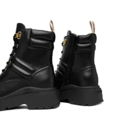 Anfibi Donna LIU JO Andrea 02 in Pelle Nera con Dettagli Bold