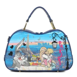 Bauletto Donna a Mano BRACCIALINI linea Cartoline Looney Tunes stampa Parigi