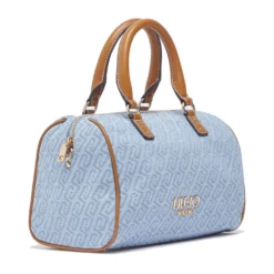 Bauletto Donna a Mano LIU JO in Tessuto Jacquard con Logo Monogram Dusty Blue