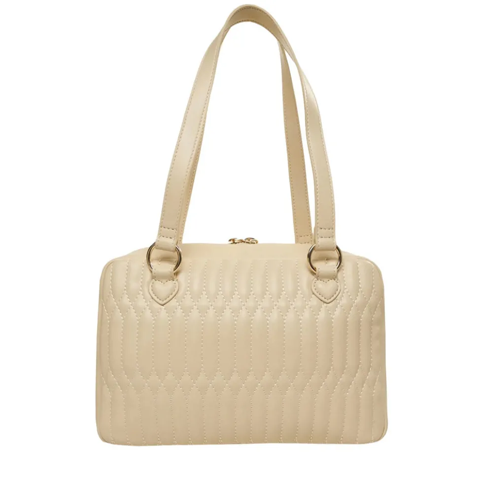 Bauletto Donna a Spalla LOVE MOSCHINO linea Bubby Love in Ecopelle color Burro