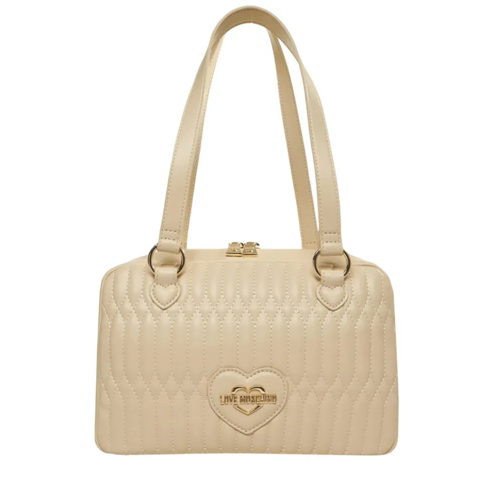 Bauletto Donna a Spalla LOVE MOSCHINO linea Bubby Love in Ecopelle color Burro
