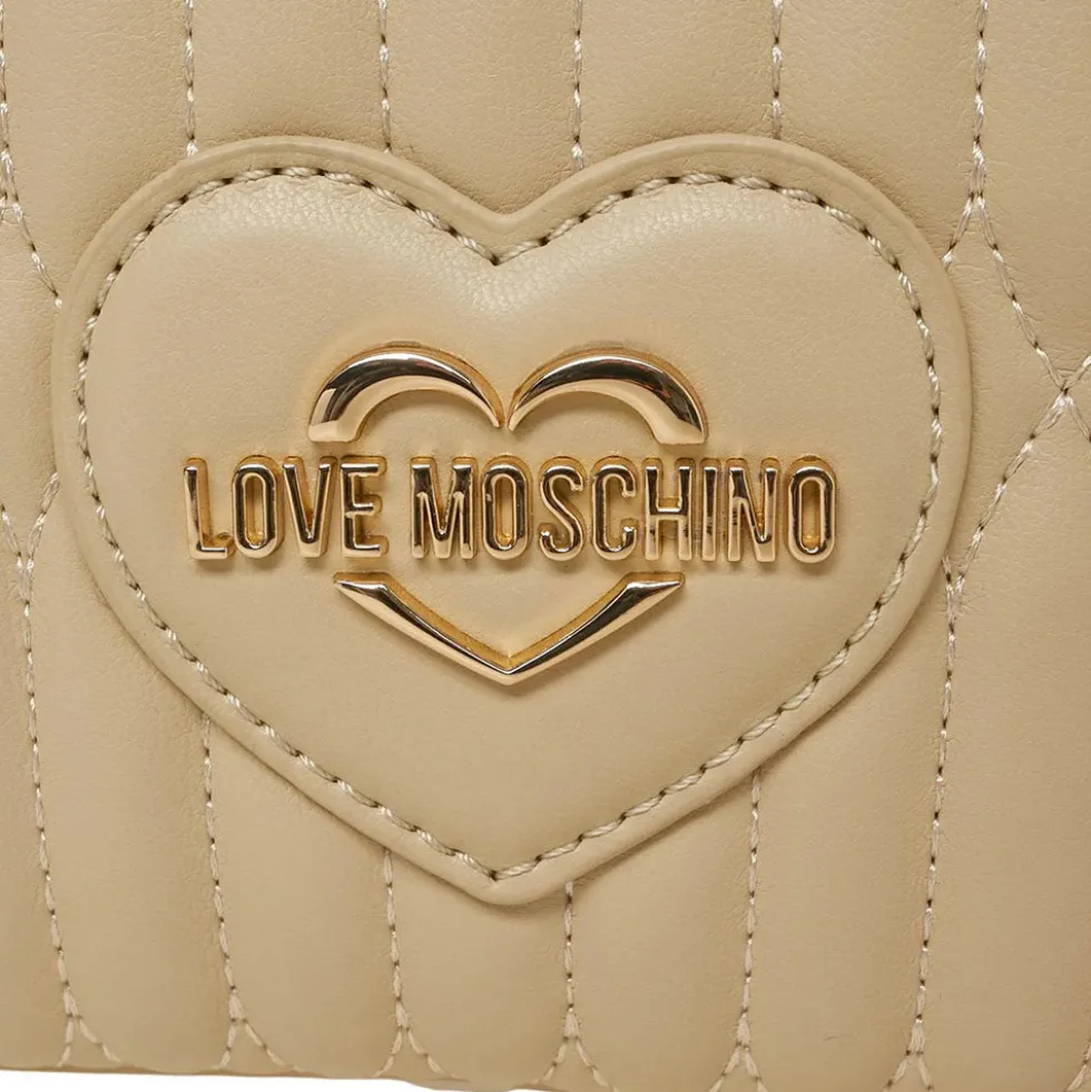 Bauletto Donna a Spalla LOVE MOSCHINO linea Bubby Love in Ecopelle color Burro