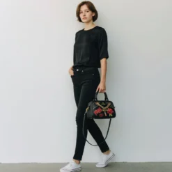 Bauletto Donna BRACCIALINI linea Rock colore Nero