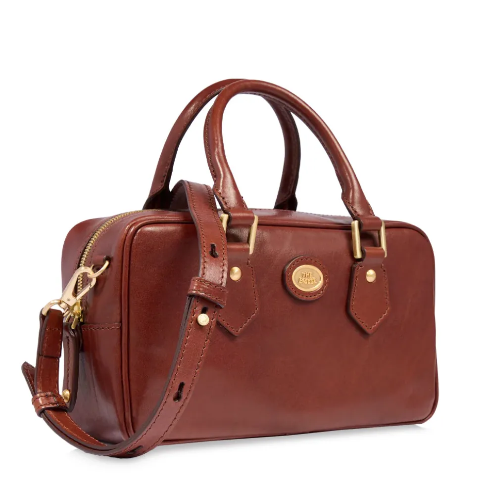 Bauletto Donna con Tracolla THE BRIDGE linea Story in Pelle Marrone
