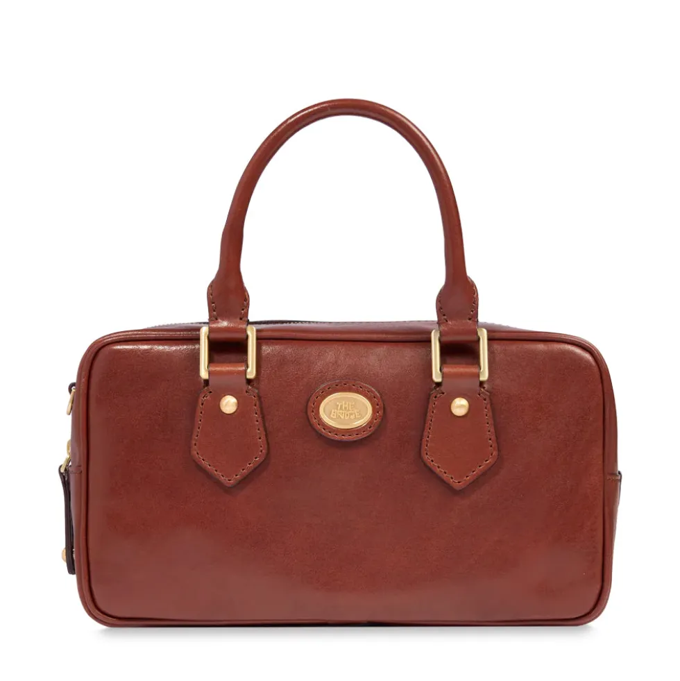 Bauletto Donna con Tracolla THE BRIDGE linea Story in Pelle Marrone