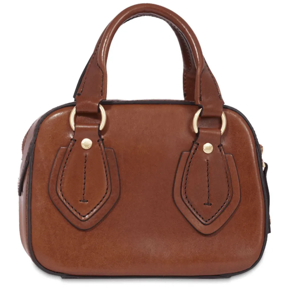 Bauletto Donna Mini THE BRIDGE linea Daphne in Pelle Marrone