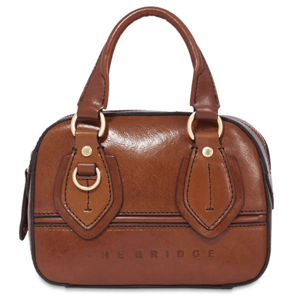 Bauletto Donna Mini THE BRIDGE linea Daphne in Pelle Marrone