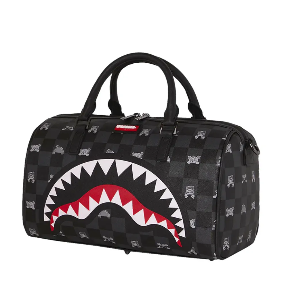 Bauletto Unisex SPRAYGROUND stampa Gray Peeking Character Check