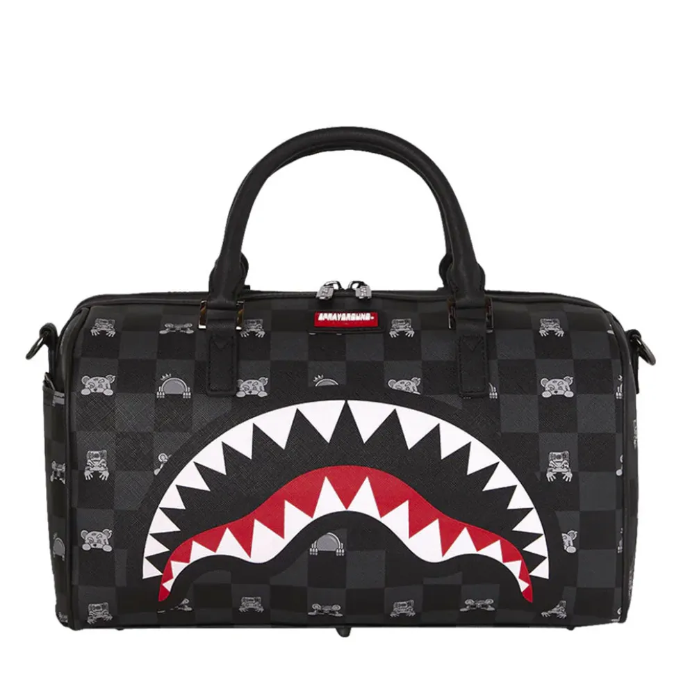 Bauletto Unisex SPRAYGROUND stampa Gray Peeking Character Check