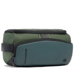 Beauty Case PIQUADRO Uomo in Tessuto e Pelle Colore Verde Linea Pq-Earth - BY6947S137