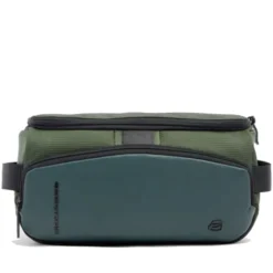Beauty Case PIQUADRO Uomo in Tessuto e Pelle Colore Verde Linea Pq-Earth - BY6947S137