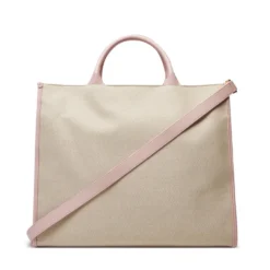 Borsa a Mano con Tracolla LOVE MOSCHINO in Canvas Rosa Cipria