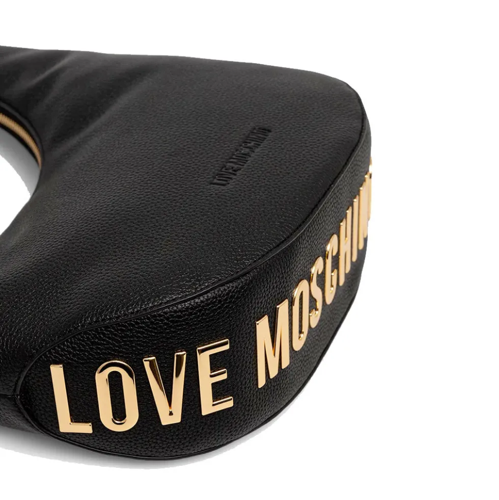 Borsa a Spalla Asimmetrica LOVE MOSCHINO linea Giant Logo Nero