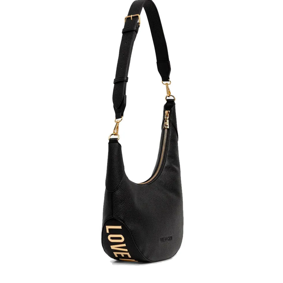Borsa a Spalla Asimmetrica LOVE MOSCHINO linea Giant Logo Nero