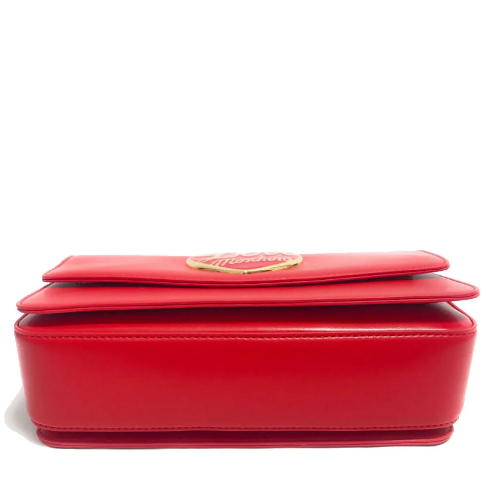 Borsa a Spalla e a Tracolla LOVE MOSCHINO Rossa con Cuore Rosso con Logo
