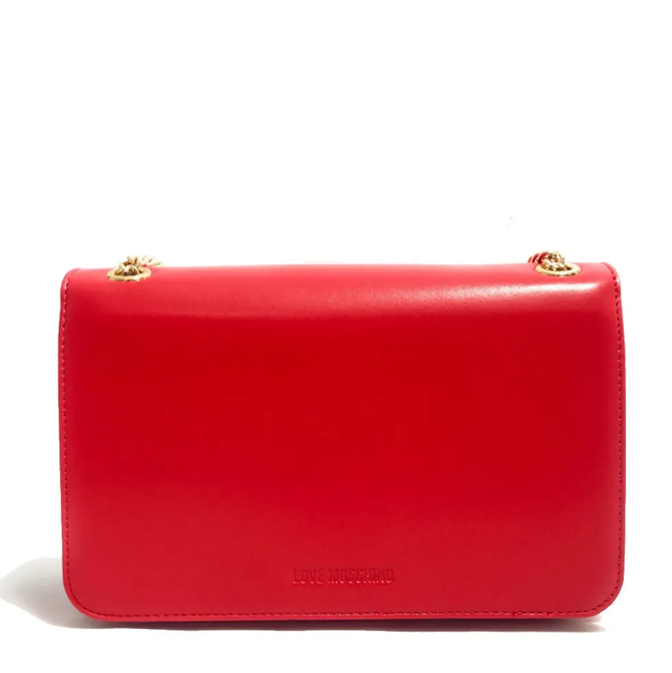 Borsa a Spalla e a Tracolla LOVE MOSCHINO Rossa con Cuore Rosso con Logo