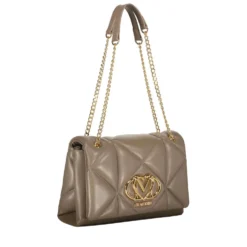 Borsa a Spalla e a Tracolla Trapuntata LOVE MOSCHINO linea Embossed Taupe