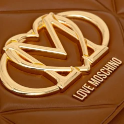 Borsa a Spalla e a Tracolla Trapuntata LOVE MOSCHINO linea Embossed color Cuoio