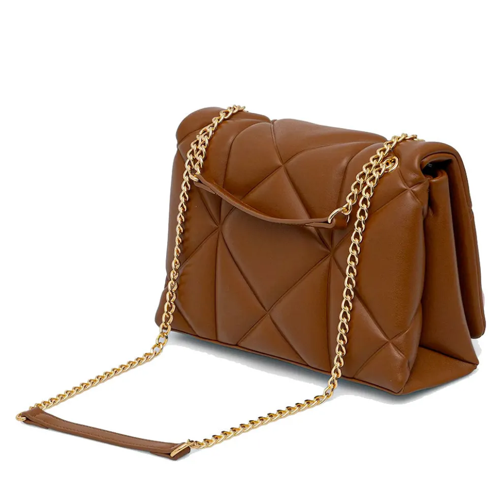 Borsa a Spalla e a Tracolla Trapuntata LOVE MOSCHINO linea Embossed color Cuoio