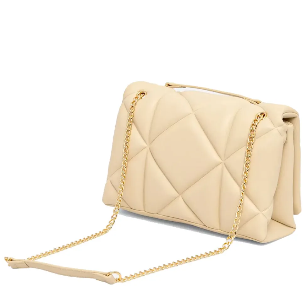 Borsa a Spalla e a Tracolla Trapuntata LOVE MOSCHINO linea Embossed color Burro