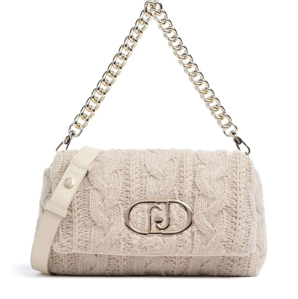 Borsa a Spalla Media LIU JO linea LaPuffy in Maglia color Marmo