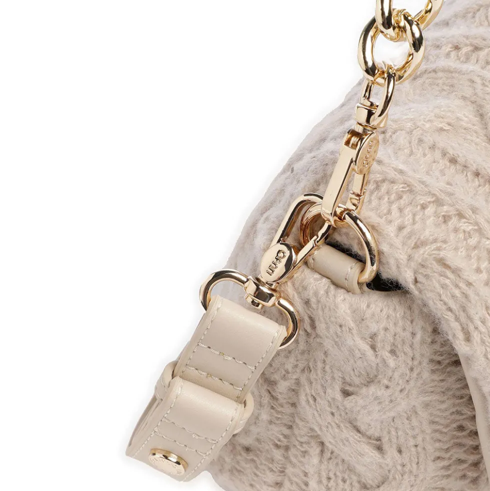 Borsa a Spalla Media LIU JO linea LaPuffy in Maglia color Marmo