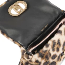 Borsa a Spalla Media LIU JO linea LaPuffy in Pelliccia Sintetica stampa Animalier
