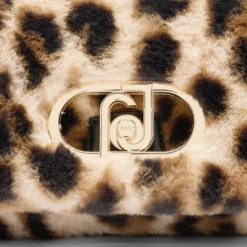 Borsa a Spalla Media LIU JO linea LaPuffy in Pelliccia Sintetica stampa Animalier