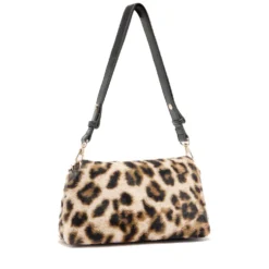 Borsa a Spalla Media LIU JO linea LaPuffy in Pelliccia Sintetica stampa Animalier