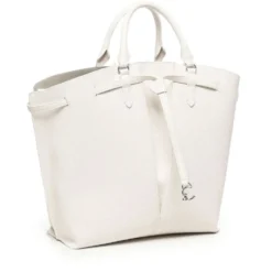 Borsa Donna a Mano a Secchiello COCCINELLE in Pelle Colore Blanco linea Flores