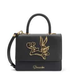 Borsa Donna a Mano BRACCIALINI linea Audrey Bugs Bunny in Pelle Nera