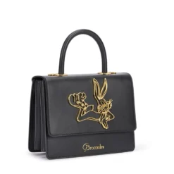 Borsa Donna a Mano BRACCIALINI linea Audrey Bugs Bunny in Pelle Nera