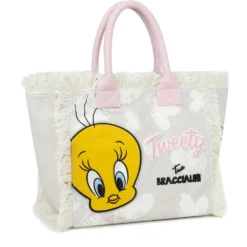Borsa Donna a Mano BRACCIALINI linea Summer LT in Canvas stampa Tweety