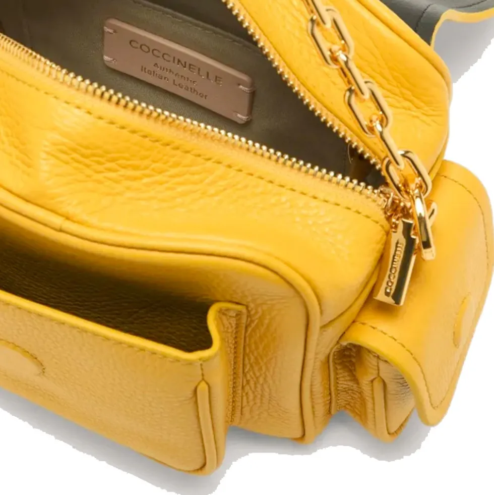 Borsa Donna a Mano COCCINELLE in Pelle Colore Soleado linea Campus Mini