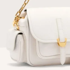 Borsa Donna a Mano COCCINELLE in Pelle Colore Blanco linea Campus Mini