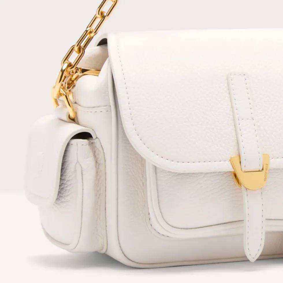 Borsa Donna a Mano COCCINELLE in Pelle Colore Blanco linea Campus Mini