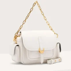 Borsa Donna a Mano COCCINELLE in Pelle Colore Blanco linea Campus Mini
