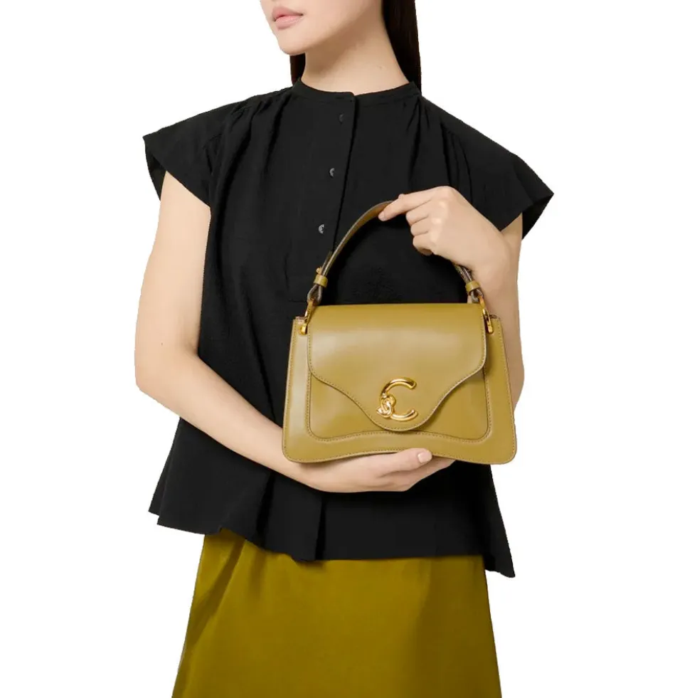 Borsa Donna a Mano COCCINELLE in Pelle linea C-Me Calf Cocker Small Colore Pearl