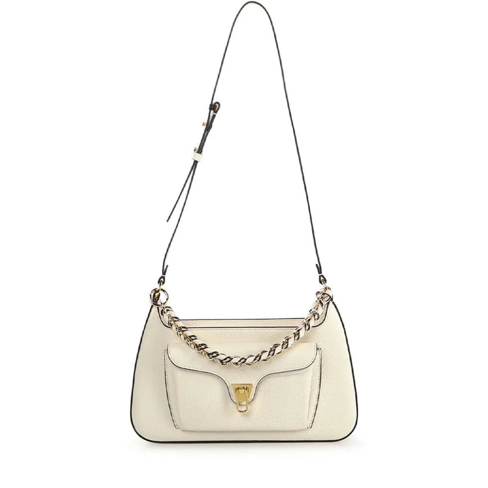 Borsa Donna a Mano COCCINELLE in Pelle linea Beat Generation Medium Colore Pearl