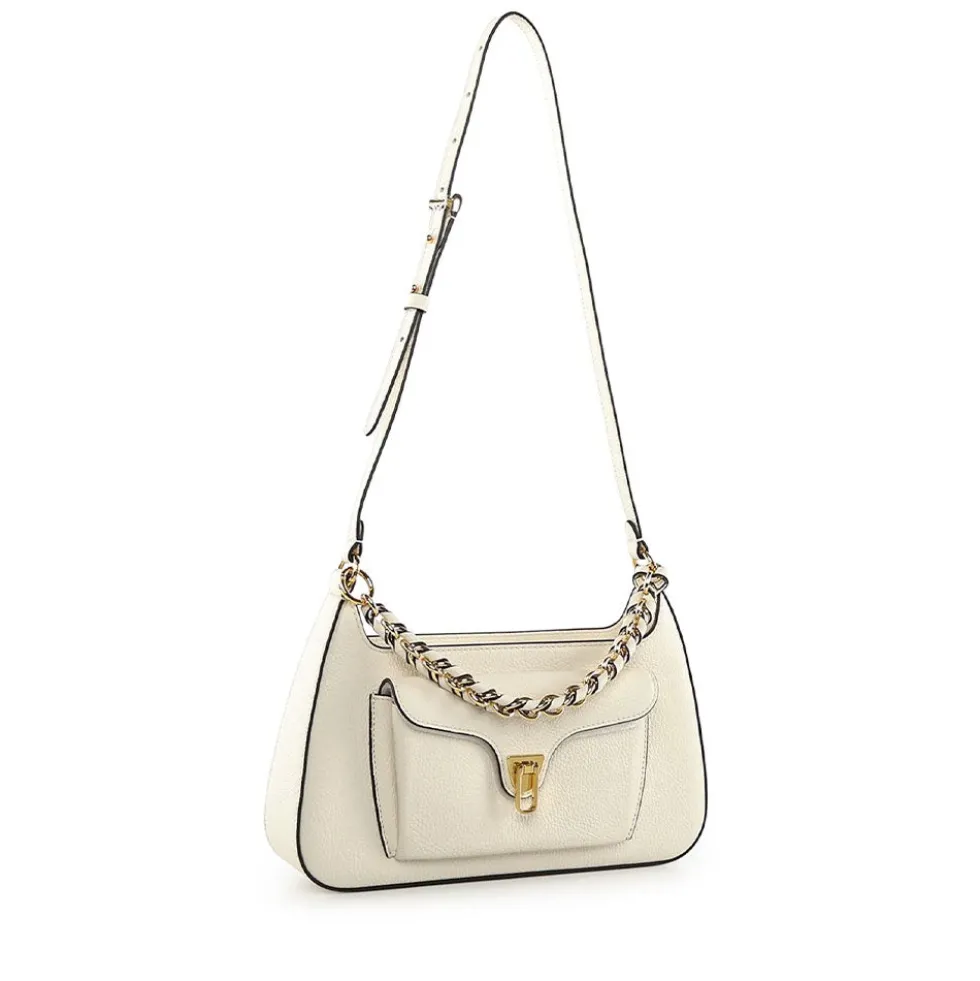 Borsa Donna a Mano COCCINELLE in Pelle linea Beat Generation Medium Colore Pearl