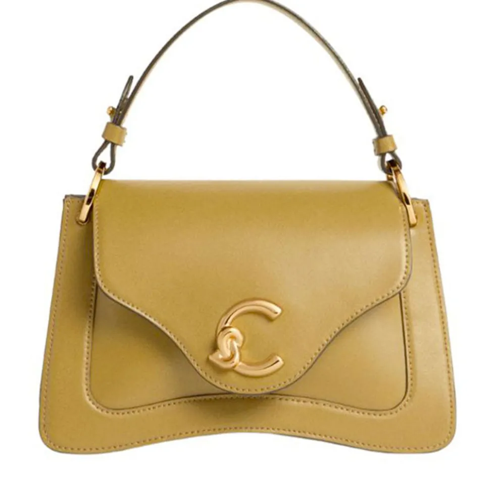 Borsa Donna a Mano COCCINELLE in Pelle linea C-Me Calf Cocker Small Colore Seagrass