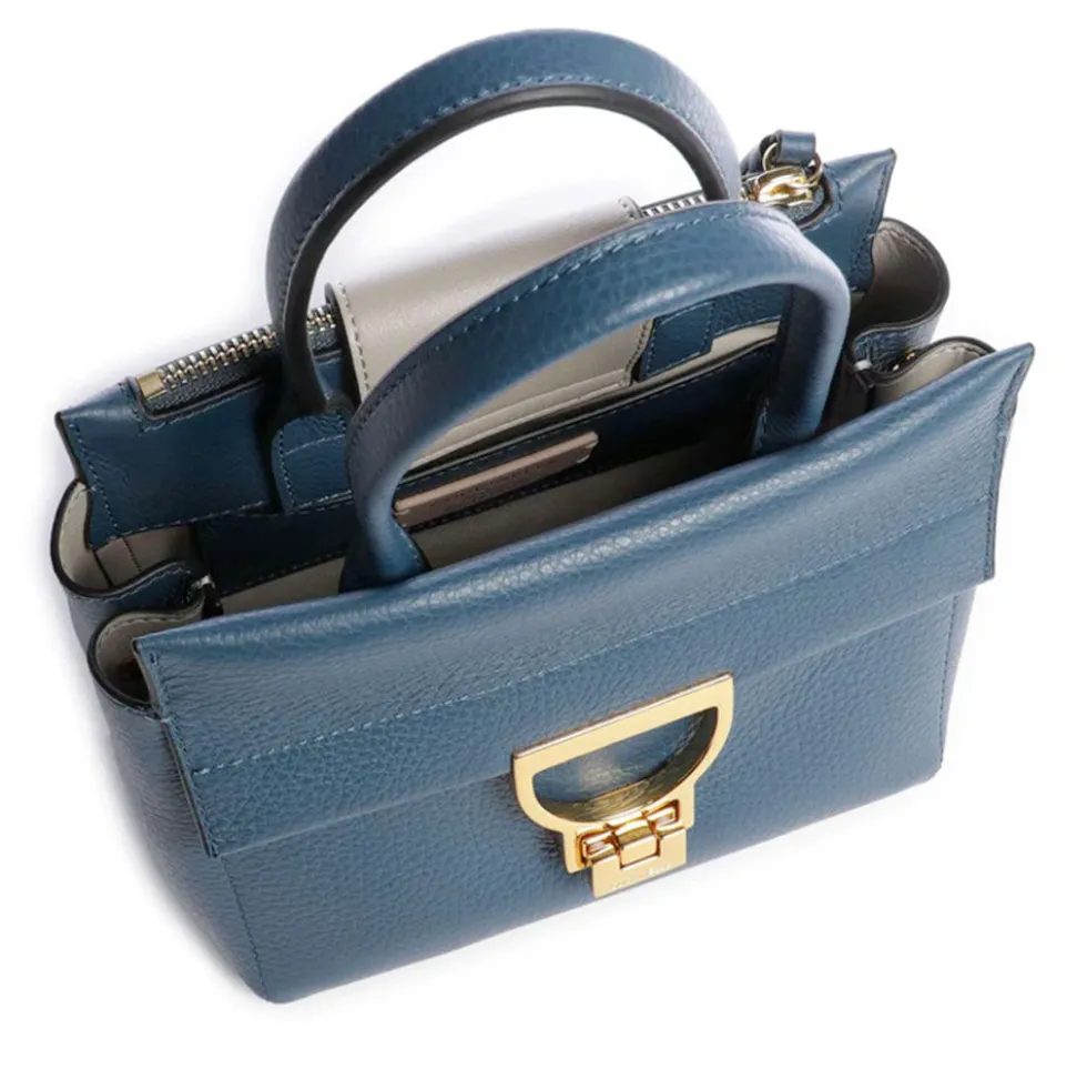 Borsa Donna a Mano COCCINELLE in Pelle linea Arlettis Colore Deep Blue Misura Piccola