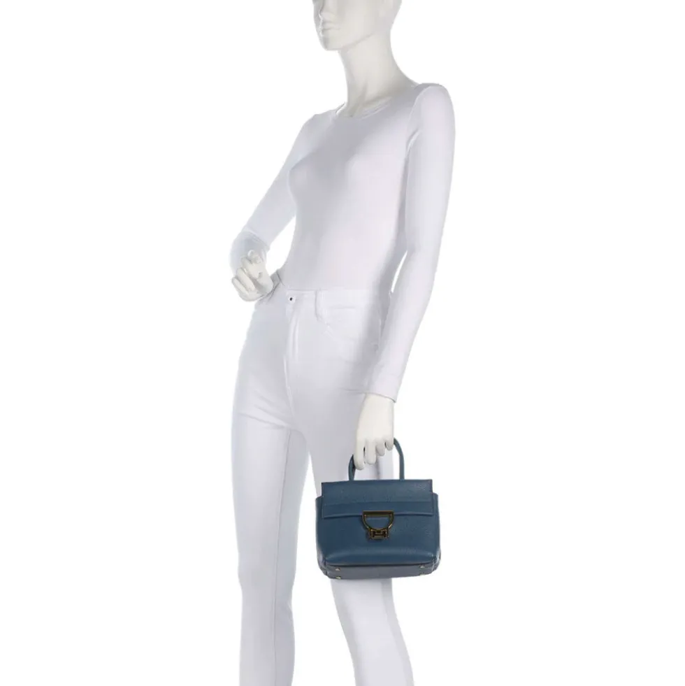 Borsa Donna a Mano COCCINELLE in Pelle linea Arlettis Colore Deep Blue Misura Piccola