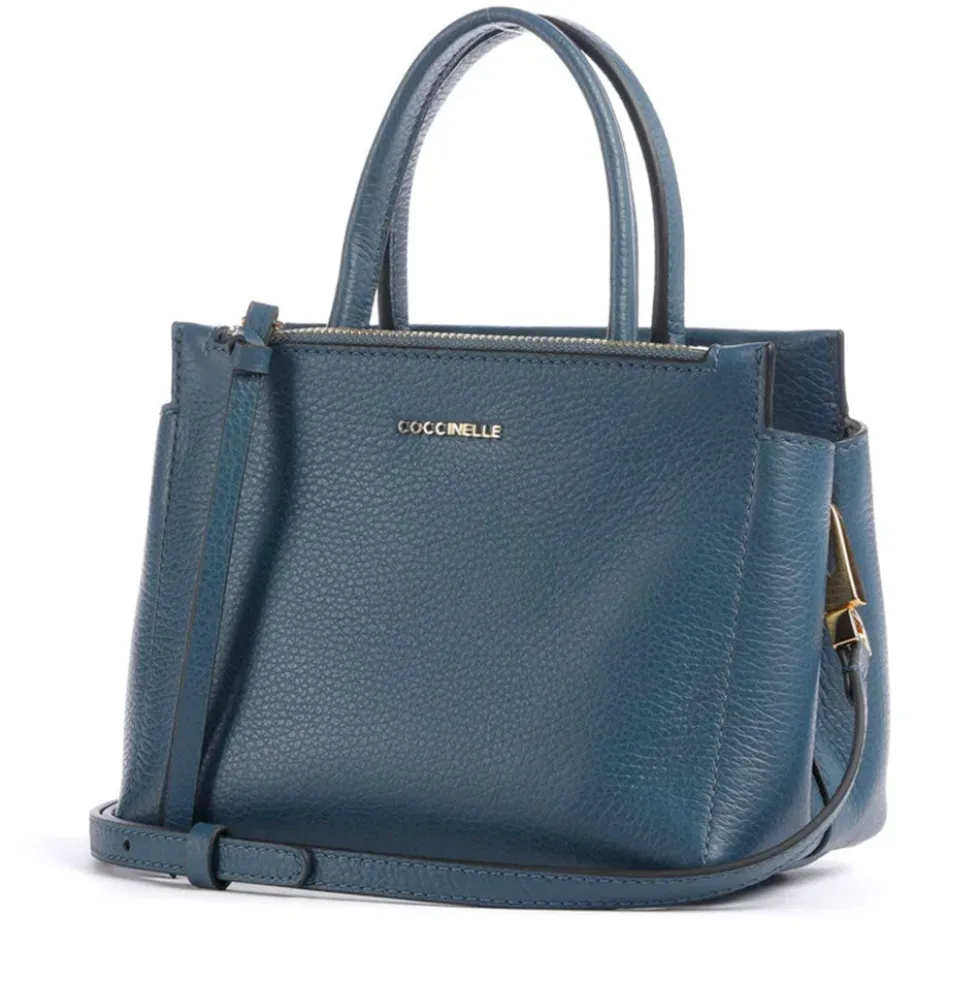 Borsa Donna a Mano COCCINELLE in Pelle linea Arlettis Colore Deep Blue Misura Piccola