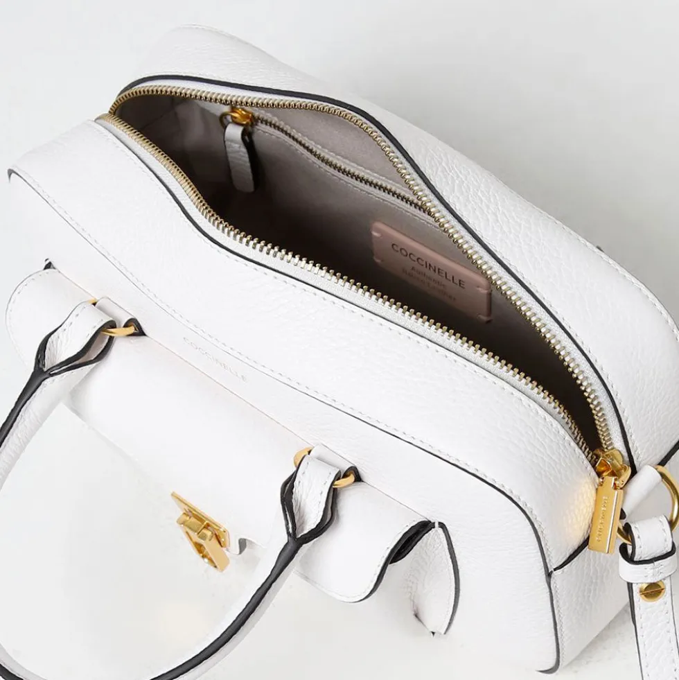 Borsa Donna a Mano COCCINELLE in Pelle linea Beat Soft Colore Brillant White