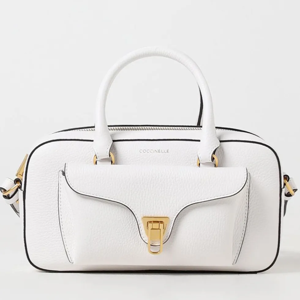 Borsa Donna a Mano COCCINELLE in Pelle linea Beat Soft Colore Brillant White