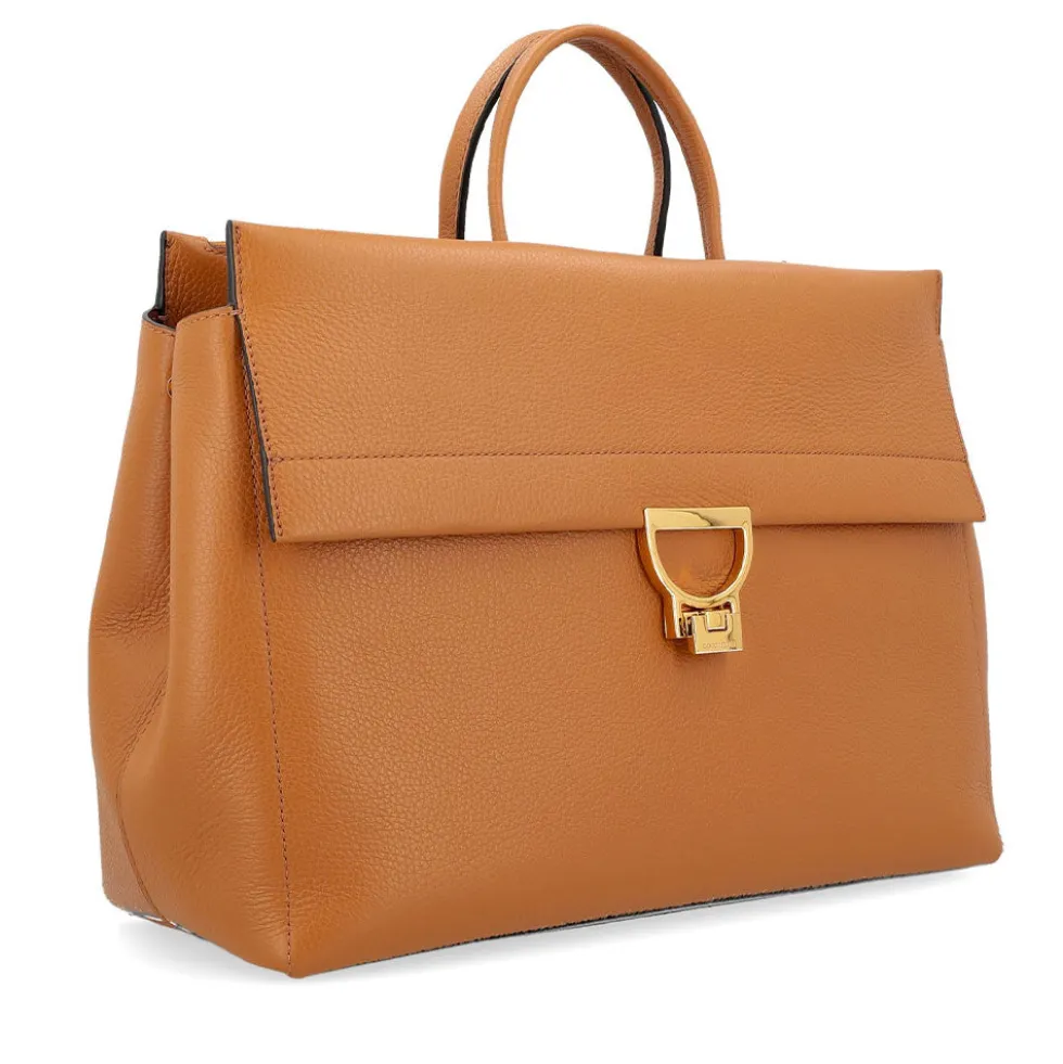 Borsa Donna a Mano COCCINELLE in Pelle linea Arlettis Colore Cuir Misura Grande