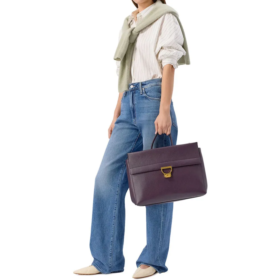 Borsa Donna a Mano COCCINELLE in Pelle linea Arlettis Colore Cuir Misura Grande