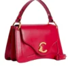Borsa Donna a Mano COCCINELLE in Pelle linea C-Me Calf Cocker Small Colore Scarlet